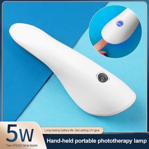 1pc Handheld Nail Lamp Portable Mini Phototherapy Lamp Nail Gel Quick-drying USB charging Nail Dryer Manicure Lamp Nail Art Tool