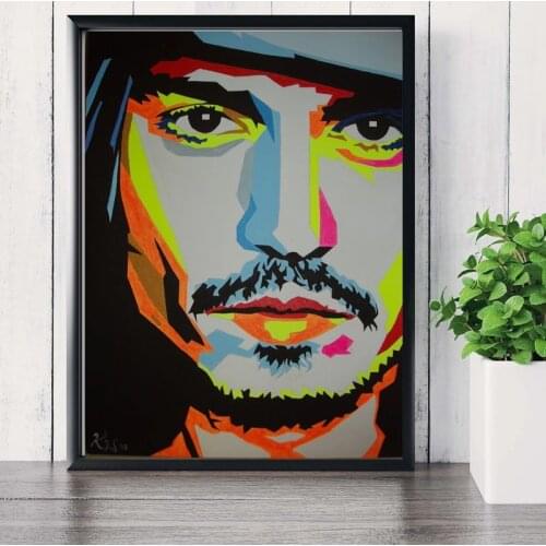 Johnny Depp Pop Posters and Prints Canvas Art Painting Wall Pictures For Room Home Decoration Wall Decor No Frame