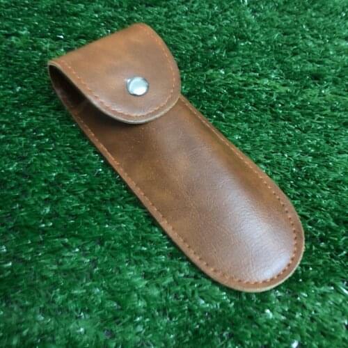 Sell 2pcs Fold Knife Plier Bag Pouch Case fold Knife first layer of leather Cowhide Straight knife case sheath Knife cover brown