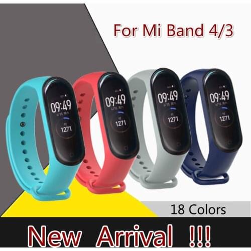 Mi Band 3 4 Strap wrist strap for Xiaomi mi band 3 4 Silicone Miband 3 4 accessories pulsera correa Mi 3 replacement