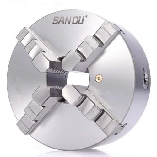 160mm Self-Centering Lathe Chuck 4Jaw 6" Chuck Hardened Steel Plain Back CNC Metal Lathe Working