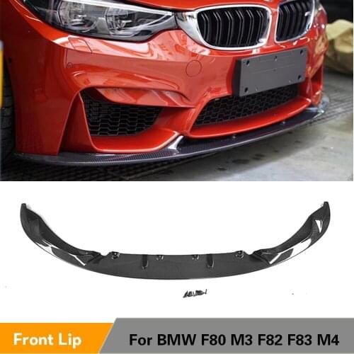 Carbon Fiber Front Bumper Lip Spoiler Splitters for BMW F82 F83 M4 Coupe Convertible F80 M3 Sedan 4-Door 2014 - 2018