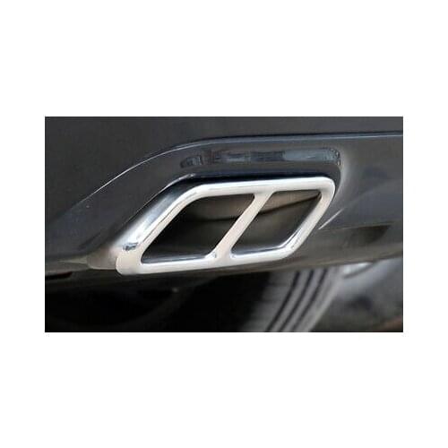 Steel Muffler End Tip Pipe Exhaust Cover Trim 2pcs For Benz GL Class 2013-2015