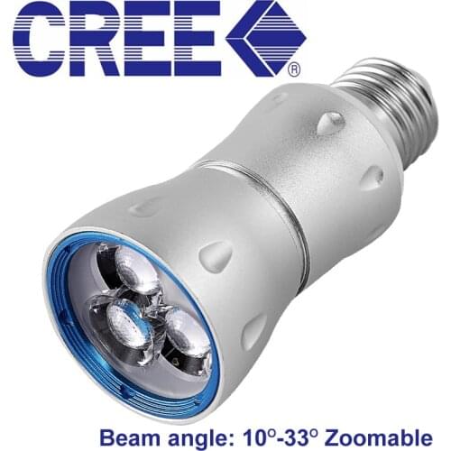 Zoom Focusing Led SpotLight 7W Cree E27 Spot Led Light 3000K 4000K 6000K Led Lamp Museum Cabinets Lighting 110V 220V