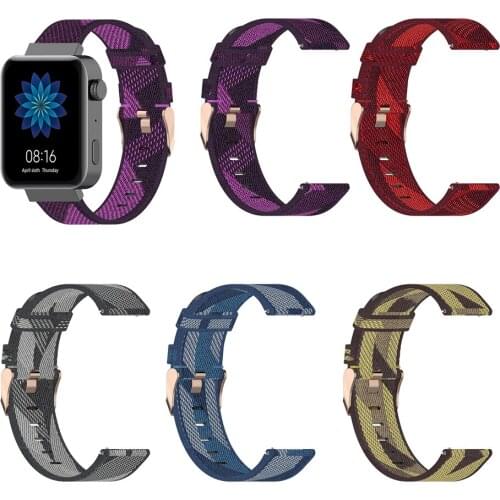 Woven Nylon Watchband 18MM for Xiaomi MI /Garmin Vivomove3S /Samsung Galaxy /NOKIA ASUS LG Watch Wrist Strap
