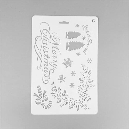 ENO Greeting Christmas Stencil Christmas Tree DIY Craft Stencil For Home Furniture Wall Stencil Painting Art Template