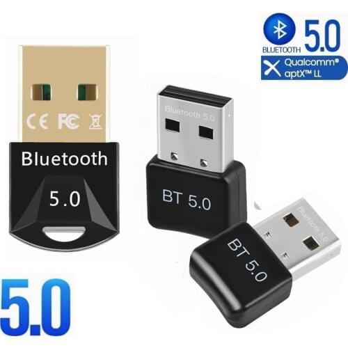 USB Bluetooth 5.0 Adapter Dongle - Maxesla Wireless Bluetooth Transmitter Receiver Audio V5.0 Adapter For Computer PC Laptop