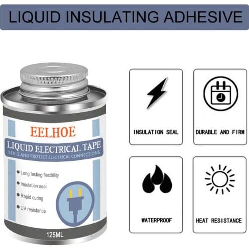 30/125ml Waterproof UV Protection Liquid Insulation Electrical Tape Tube Paste Fast Rubber Fixed Dry Insulating Sealing Glue