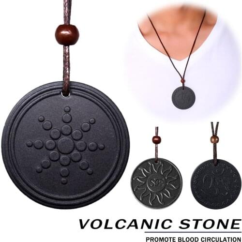Japan Imported Quantum Volcanic Lava Stone Bio Energy Pendant Scalar Energy stone pendant high negative ion quantum pendant