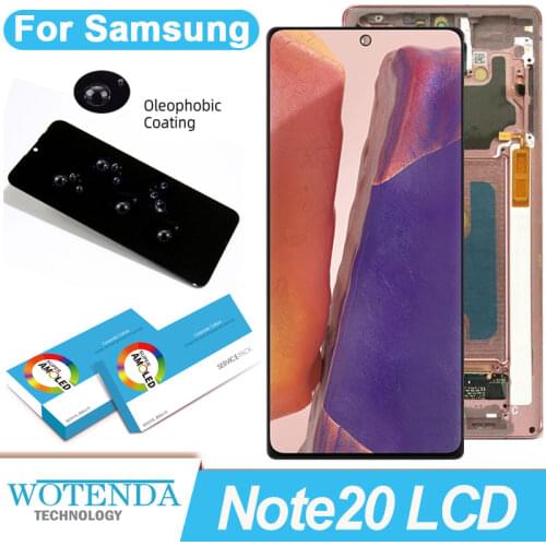 Original Super AMOLED LCD Display with Touch Screen Digitizer Assembly for Samsung Galaxy Note 20 N980 N980F SN980F Repair Parts
