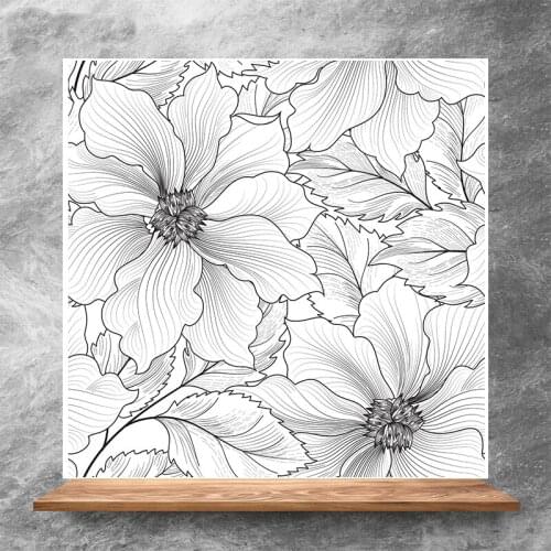 ZhuoAng Flowers Are In Bloom Clear Stamps/Silicone Transparent Seals for DIY scrapbooking photo album Clear Stamps 13x13