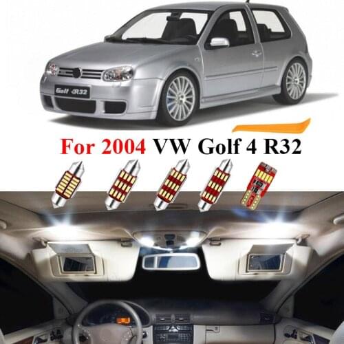 16Pcs Canbus Car LED Interior Light Kit For 2004 VW Golf 4 R32 Dome Trunk Vanity Mirror Door Lamp White