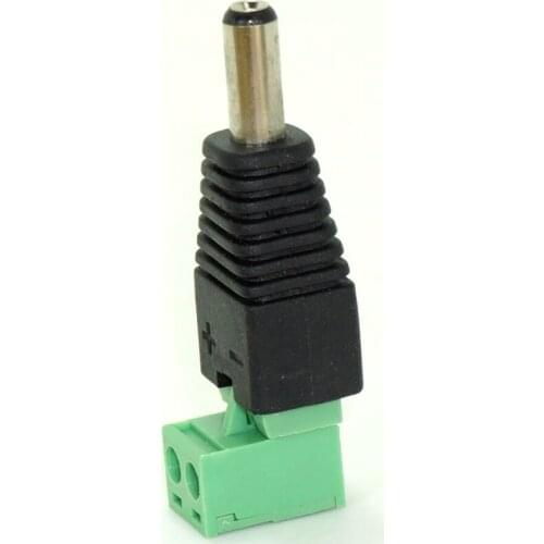 30pcs/lot CCTV Surveillance BNC Accessories DC Power Plug BNC Connector DC Male Elbow Adapter For CCTV IP Camera Power Supply