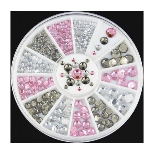 Nail 3d art 1pc wheels Acrylic Nail Art Stickers Tips Glitter Fashion Nail Tools DIY Decoration nail rhinestones