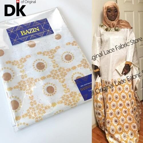 5 Yards 2021 Top Quality Women Party Dresses Bazin Riche Gtzner Guinea Jacquard Team Basin Riche For Wedding Bride Sewing