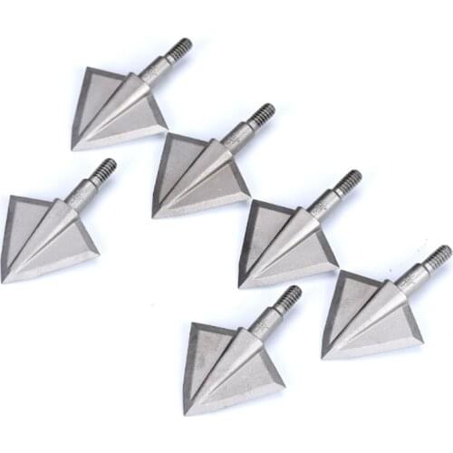 6pcs Archery 125/150Grain Arrow Broadhead Hunting Arrowheads Stainless Steel Compound Bow Point Tips Arrow Head