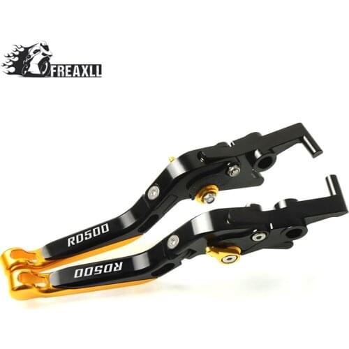 CNC Aluminum Motorcycle Motorbike Accessories Handlebar Grips Adjustable Folding Brake Clutch Levers For YAMAHA RD500 RD 500