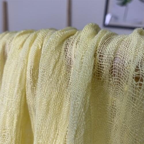 White waxberry 130cm fabric bright yellow Linen yarn linen fabrics clothes Garment sewing materials Free shipping