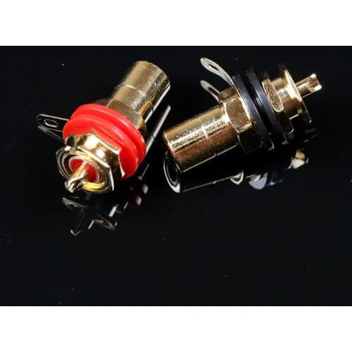Free Shipping 1 pair CMC American Original 807 RCA Lotus Socket Pure Copper Gold Plated for Amplifier