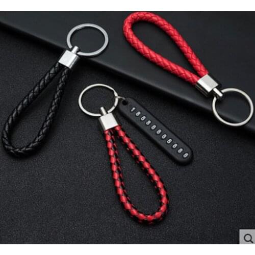 New Anti-lost Car Keychain Phone Number Card Keyring Phone Number Plate Key Ring Motorcycles Auto Vehicle Key Chain Accessories