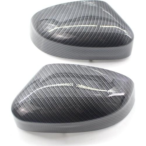 Carbon Fiber Look Rear View Mirror Cover Cap Fit for Ford Focus 2012-2018