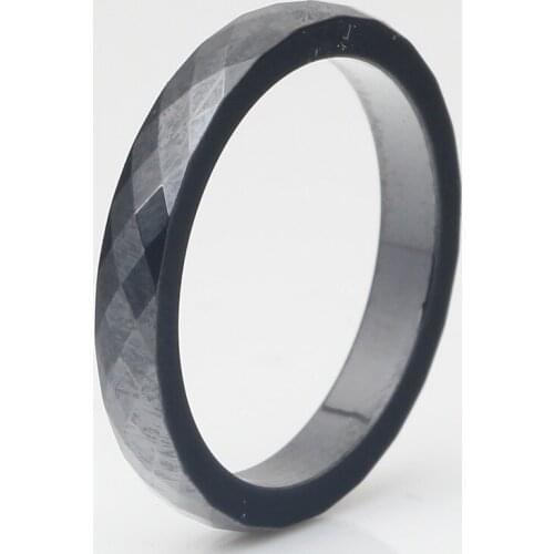 Black/White Ceramic Crystal Wedding Rings Jewelry Rose Gold Stainless Steel Rhinestone Ring R19066
