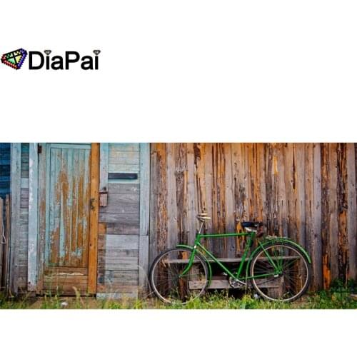 DIAPAI Diamond Painting 5D DIY 100% Full Square/Round Drill "Bicycle scenery" Diamond Embroidery Cross Stitch 3D Decor A26352