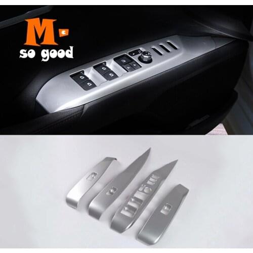 Door Armrest Window Glass Lift Control Button Panel Cover Trim for Toyota Camry ABS Matte 2018 2019 Accessories Sticker Shell