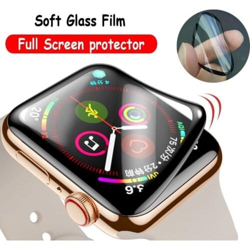 2Pcs Curved Soft Screen Protector For Apple Watch SE 6 5 4 38mm 40mm 42mm 44mm Full Cover Screen Film For Apple Watch 5 4 3 2 1