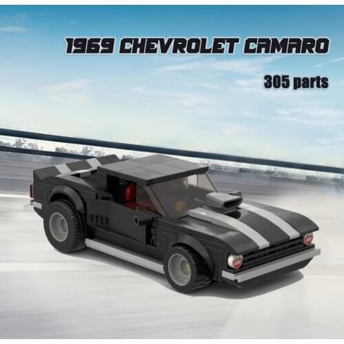 MOC Sets Building Blocks Bricks Speed Champion City Racer Vehicle Technical Car MOC-58256 Black Creator Expert Toys Children