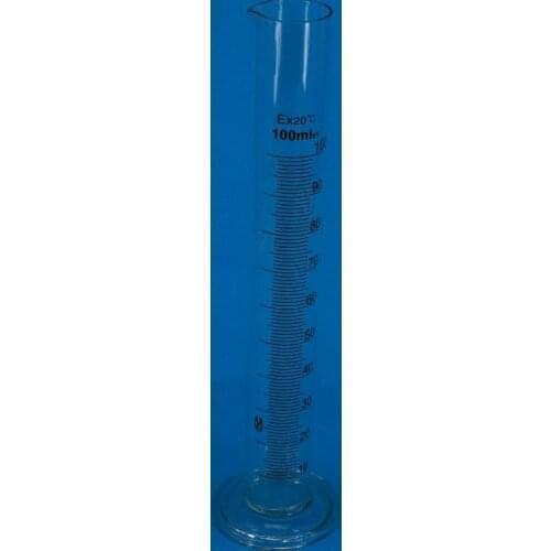 100ml Lab Glass Graduated Measuring Cylinder 110mm Height With Spout GlasswareTeaching