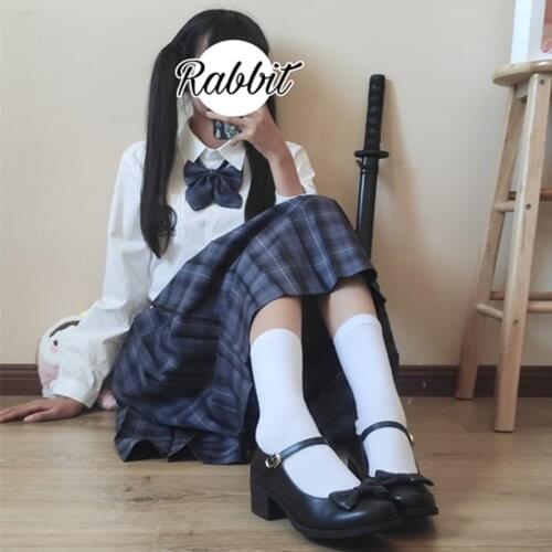 Spring Sweet Girls Female Kawaii Tea Party Japanese Cute Anime Lolita Shoes Student Harujuku Jk Uniform Shoe Feminine Mid Heel