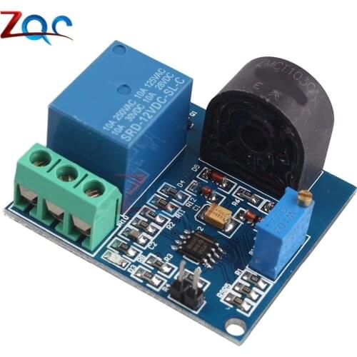 AC Current Detection Sensor Module 5V 12V 24V Relay Protection Module 5A Over-Current Overcurrent Protection Switch Output