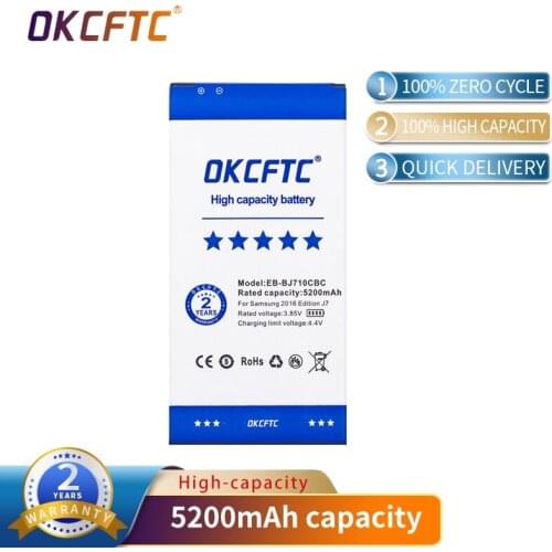 EB-BJ710CBC original OKCFTC 5200mAh Battery for Samsung 2016 Edition J7 SM-J7109 J7108 J7008 J7009 J700F J710 J710F J710FN J710M
