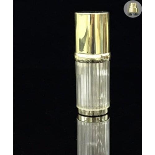 30ml shiny silver lined shape airless acrylic pump bottle lotion/emulsion/foundation/serum cosmetic packing plastic bottle