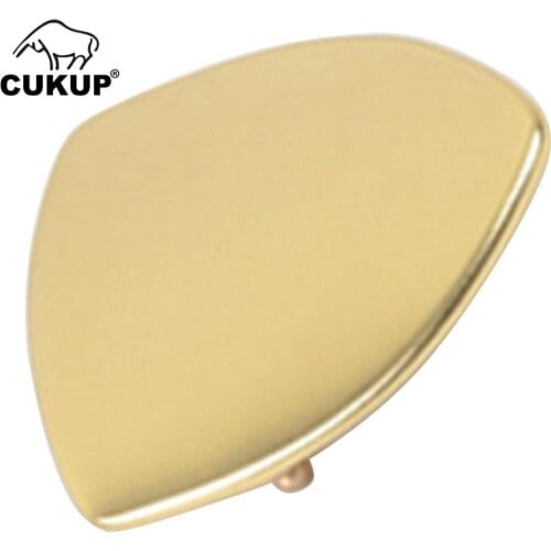 CUKUP New Brand Name Unique Design Geometric Triangle Pattern Solid Brass Buckle Metal 3.7-3.9cm Wide Belt Paties Buckles BRK046