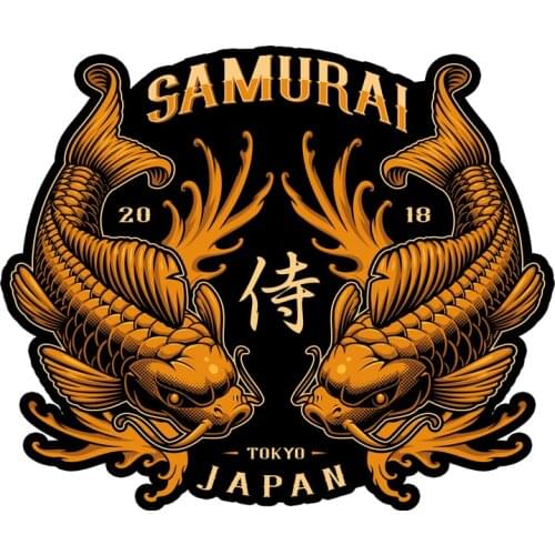 Japanese style Samurai koi street car large displacement motorcycle stickers #740