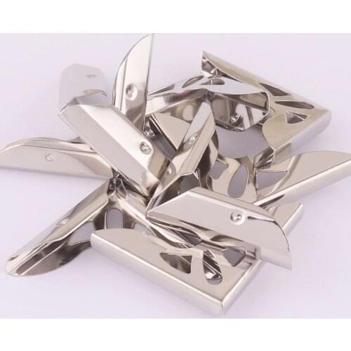 30mm Silver Corner Protection Corners Vintage Box Corner Decorative Wood Corner Bronze Book Corner clip 20pcs