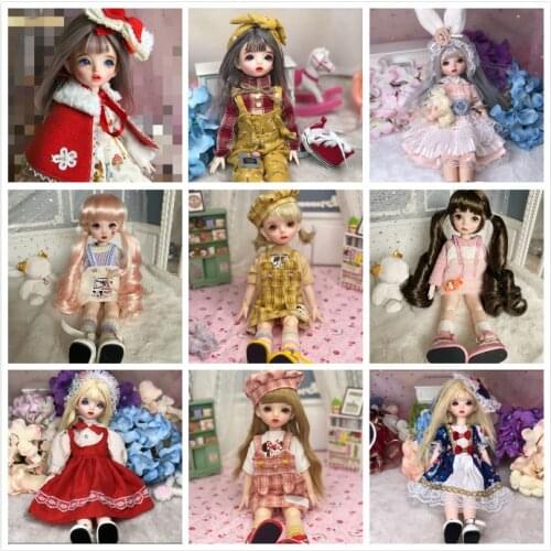 30cm Handmade painted Plastic girl doll 1/6 BJD jointed movable body doll