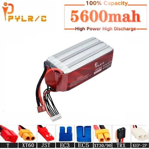 High Rate 22.2v 5600mAh Lipo Battery For RC Helicopter Parts 6s Lithium battery 22.2v 50C RC Cars Airplanes Drone Battery T/XT60