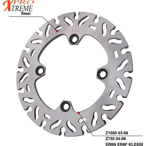 Motorcycle 220MM 100MM Rear Brake Discs Rotors For KAWASAKI Z1000 2003 2004 2005 2006 Z750 2004 2005 2006 ER6N ER6F KLE650