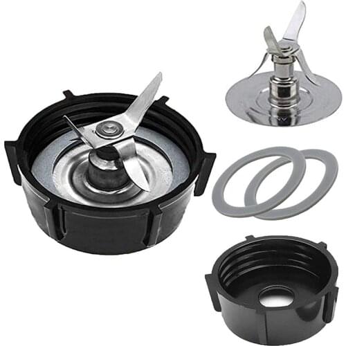 Replacement Parts for Os-Terizer Blenders By 4961 Blender 4-Point Blade with 4902 Bottom Cap and Rubber Gasket