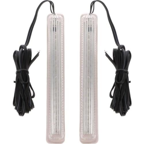 1 Pair 12V Car Auto 18 Yellow+Blue LED Side Door Mirror Soft Turn Signal Light Universal Sep22