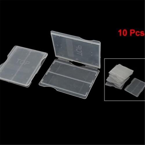 10 Pcs Microscope Glass Slide Box Case Clear White for 2 Slides