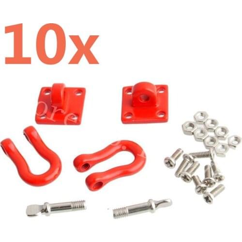 10Pcs RC Car Parts Buckle Hook Rock Crawler Buggy Climbing Trailer Hook Buckle For 1/10 Scale Model D90 Axial SCX10 CC01