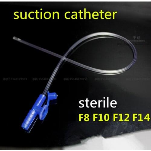 100PCS medical oral cavity mouth sterile suction catheter household Manual sputum aspirator use tube Adult children F8 F10 F12