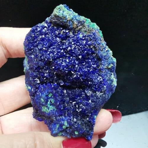 120.7gRare natural quartz crystal natural azurite Malachite gemstone paragenetic stone aural energy healing mineral samples