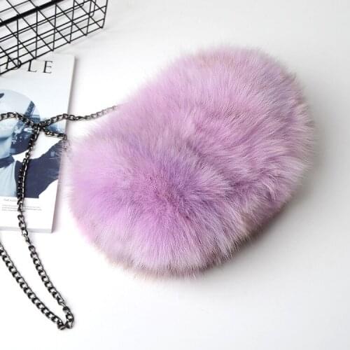 2021 Popular Luxury Real Fox Fur Bag Multicolor Fashion Women Bag