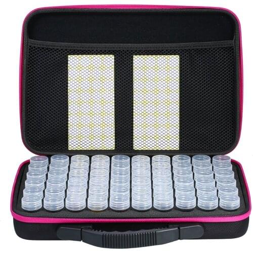 60 Bottles D-iamond Storage Box Embroidery Painting Accessory Tool Drill Jewelry Beads Storage Hand Bag Container Holder