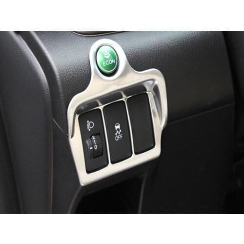 ACCESSORIES FIT FOR HONDA CRV CR-V 2012 2013 2014 2015 CHROME MATTE HEADLIGHT LAMP SWITCH CONTROL COVER TRIM GARNISH SURROUND